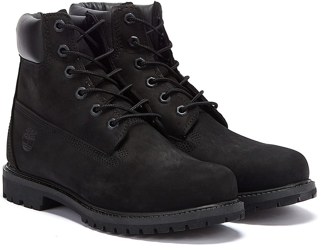 Timberland Womens 6 Inch Premium Schwarz Nubukleder Stiefel