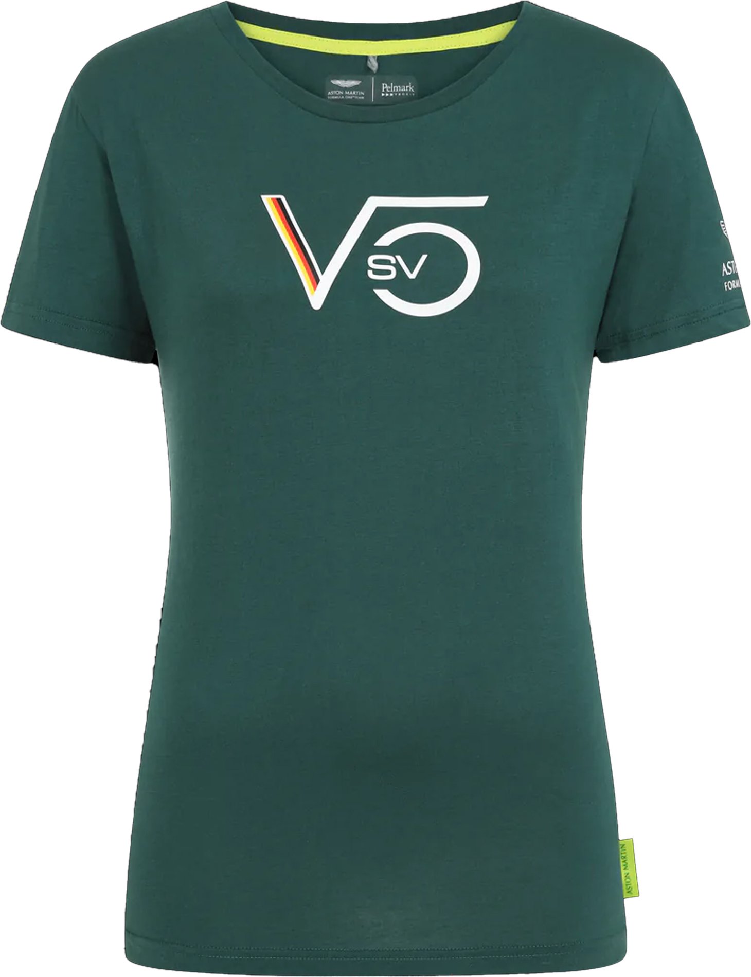 Aston Martin F1 Seabastian Vettel Driver Womens Green T-Shirt