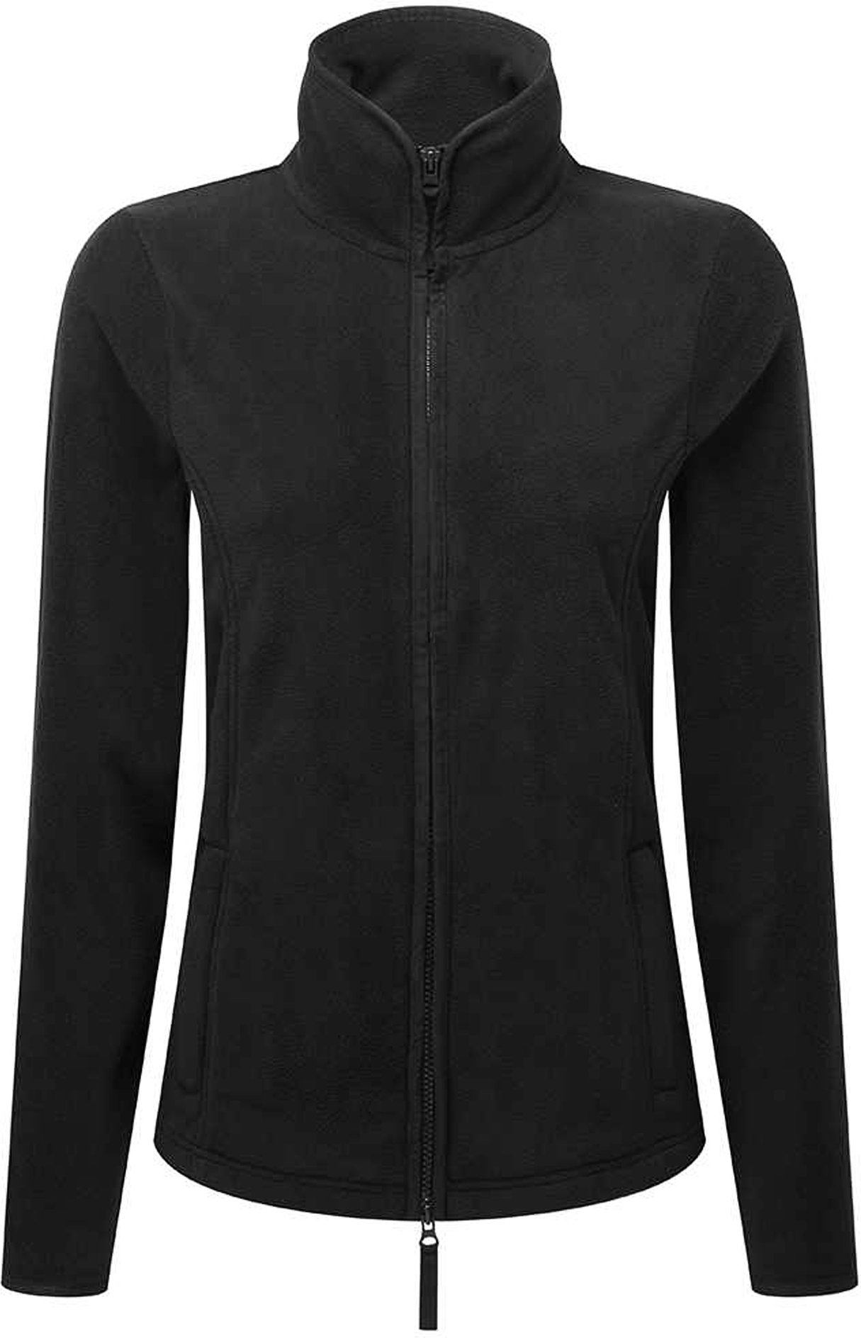 Premier Womens/Ladies Artisan Contrast Trim Fleece Jacket (Schwarz/Schwarz)