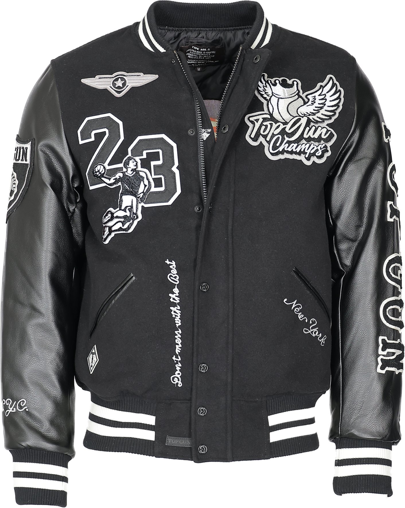Top Gun College Jacke TG23004 im Materialmix