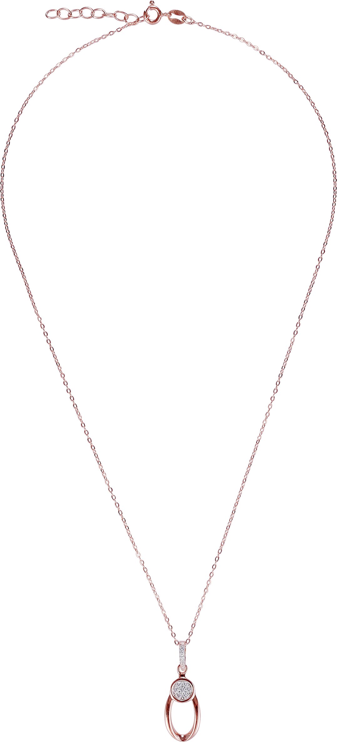 Orphelia 'Ambra' Damen-Kette mit Anhänger aus 925er Sterlingsilber, Rosé, ZH-7439