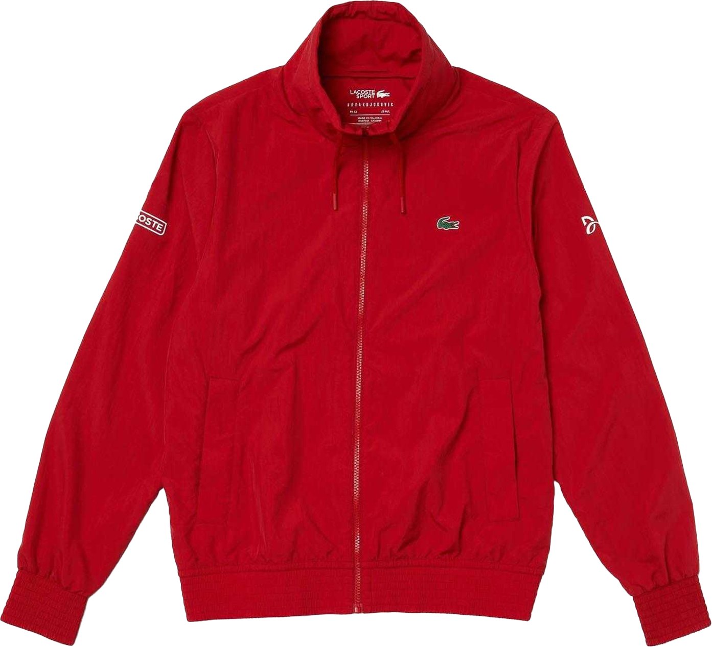 Lacoste - "Sport X Novak Djokovic" Jacke für Herren,Durchgehender Reißverschluss Leicht (Rot)