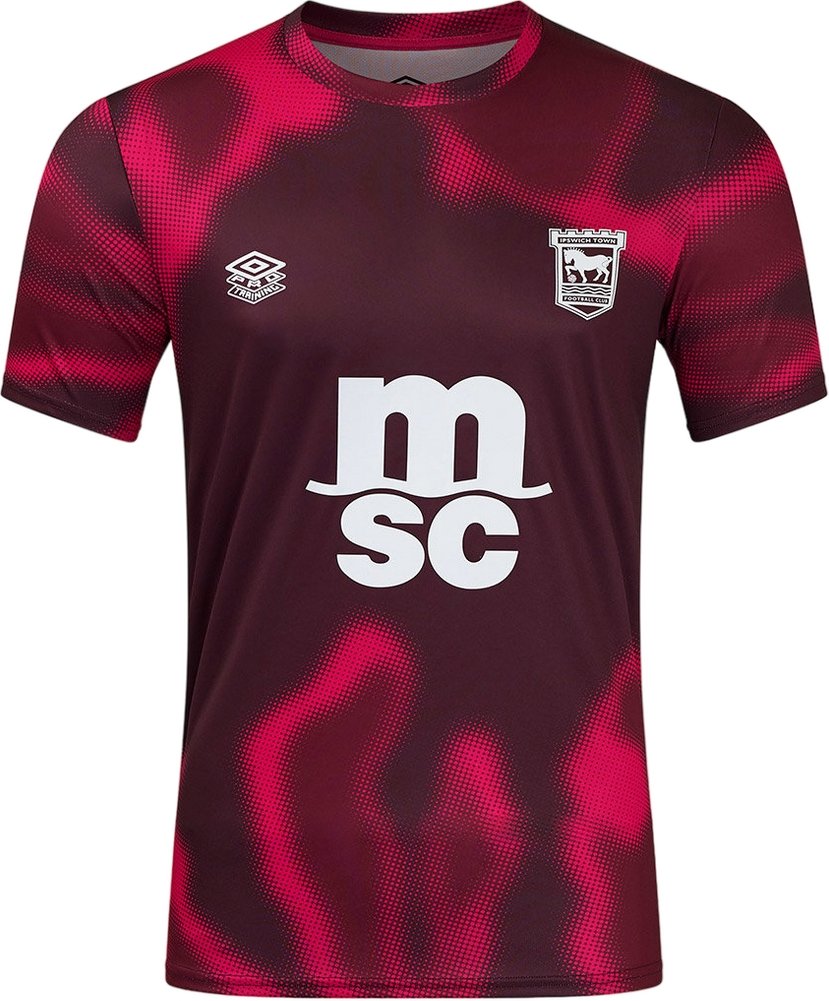 Umbro - "24/25" Trikot für Herren/Damen Unisex kurzärmlig (Feige/Weinrot/Rote Beete)