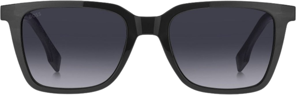 Hugo Boss – Dunkelgraue Sonnenbrille mit SF-Gläsern und grauem Rahmen