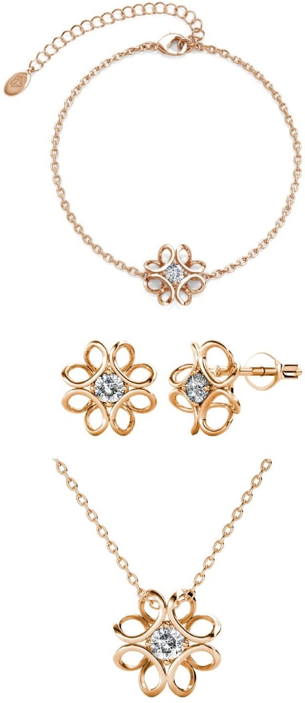 Narzissen-Sets – Roségold und Kristall