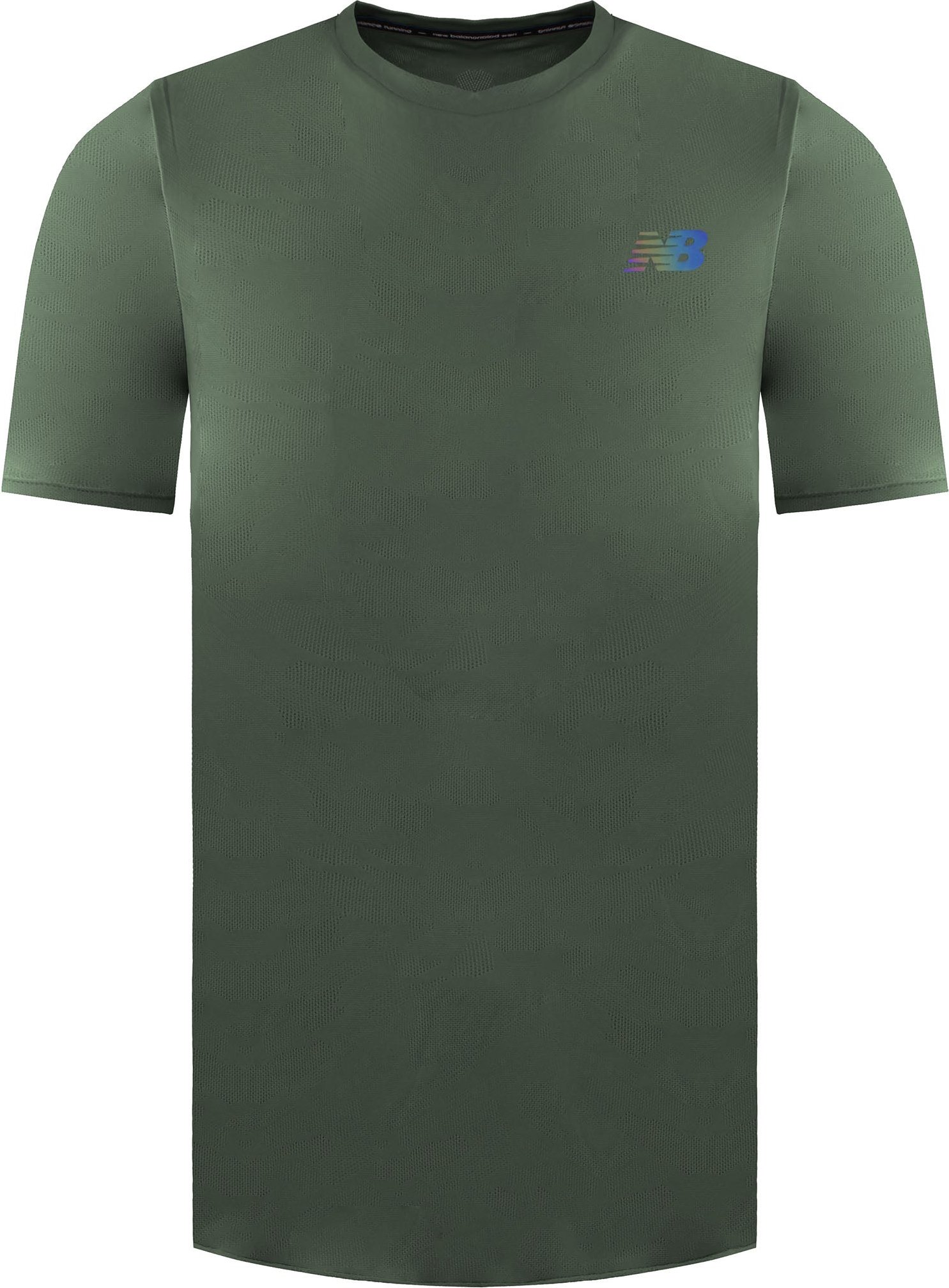 New Balance Q Speed Jacquard Grünes Herren-T-Shirt