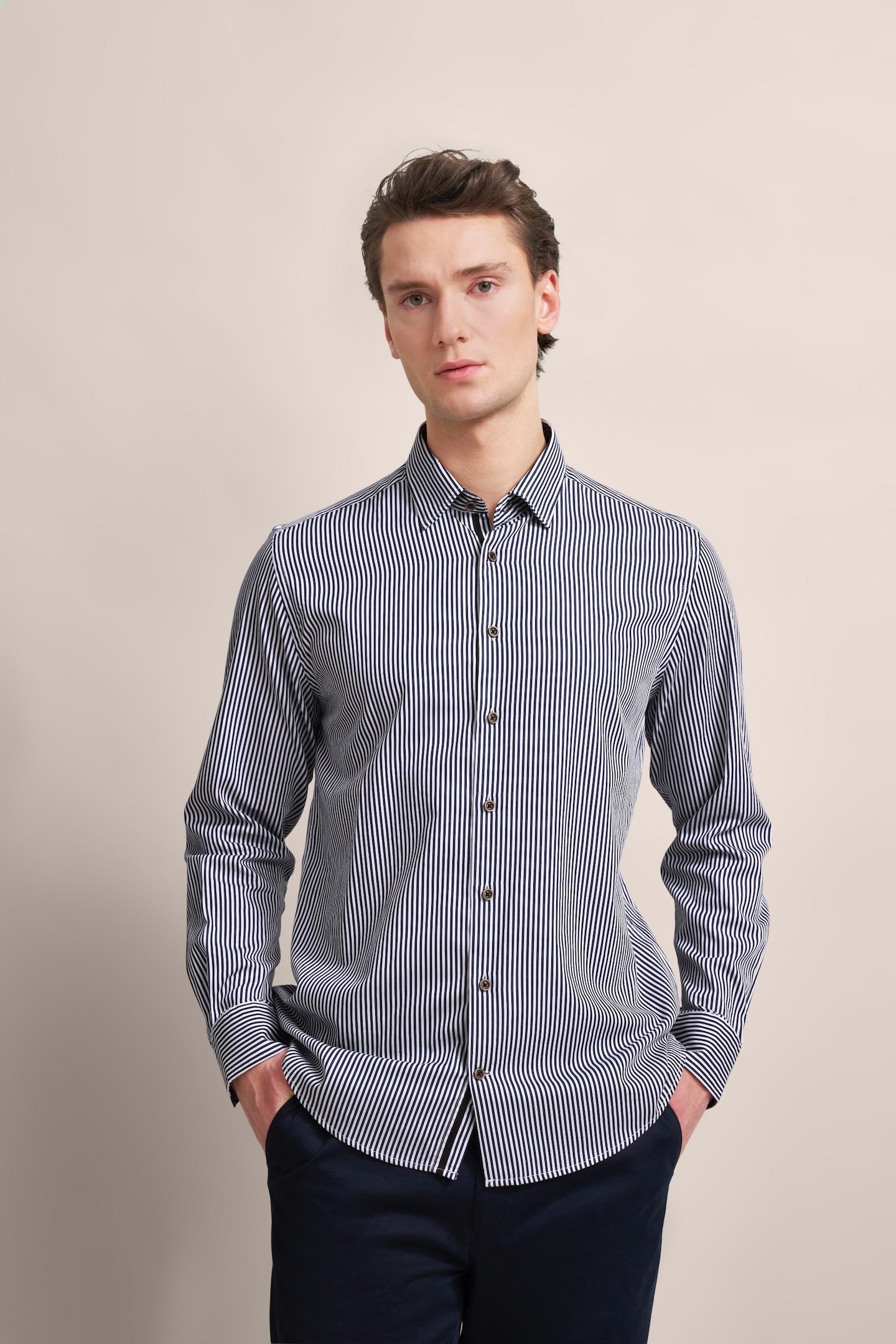 Bugatti Herren Hemd mit Streifen