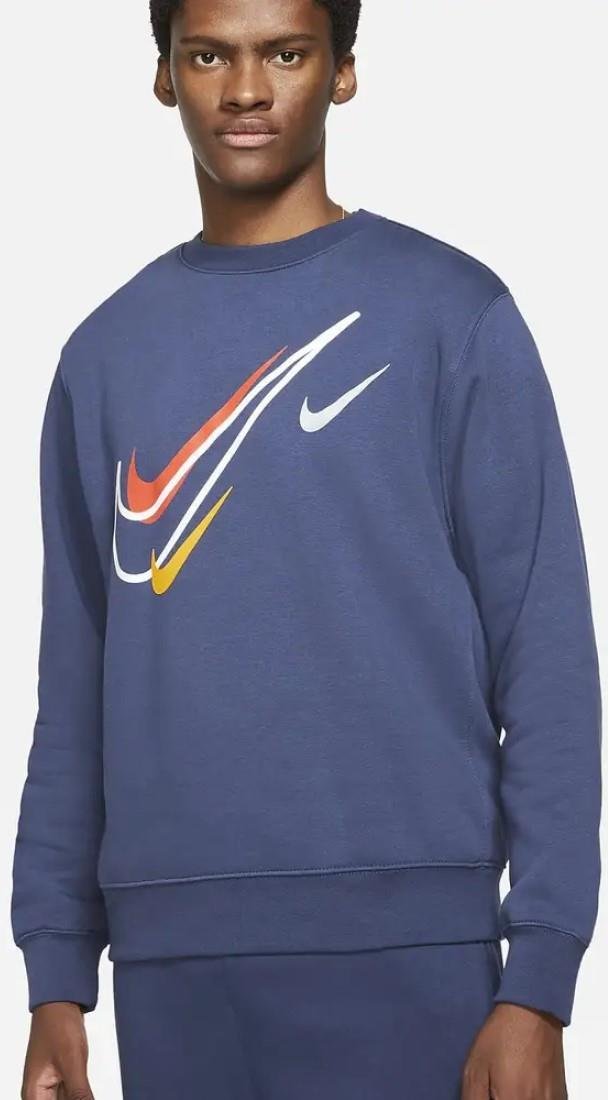 Nike Herren Multi Swoosh Crewneck Sweatshirt in Marine