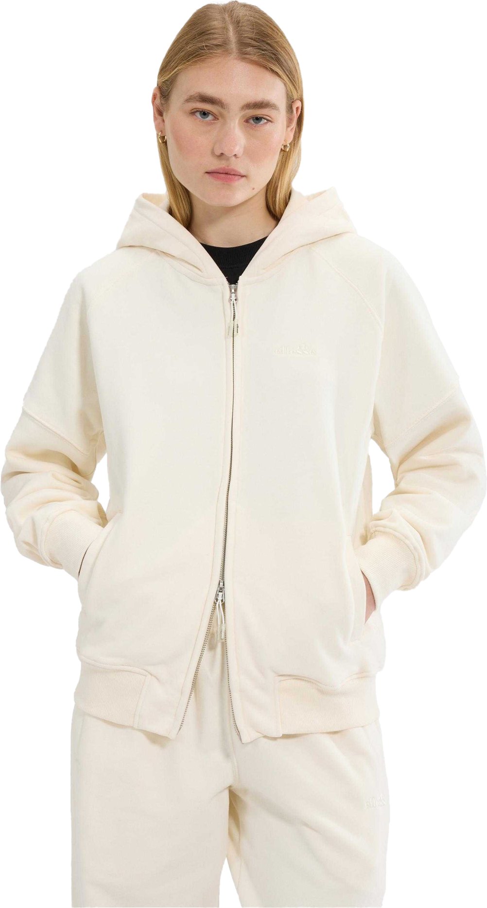 Ellesse - "Pianella" Hoodie mit durchgehendem Reißverschluss für Damen (Naturweiß)