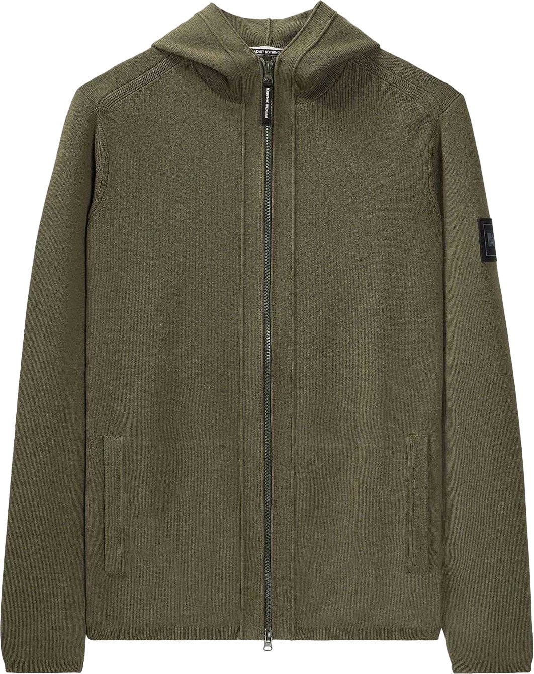 Thumbnail - Weekend Offender - "Enzo" Hoodie mit durchgehendem Reißverschluss für Herren (Grün)