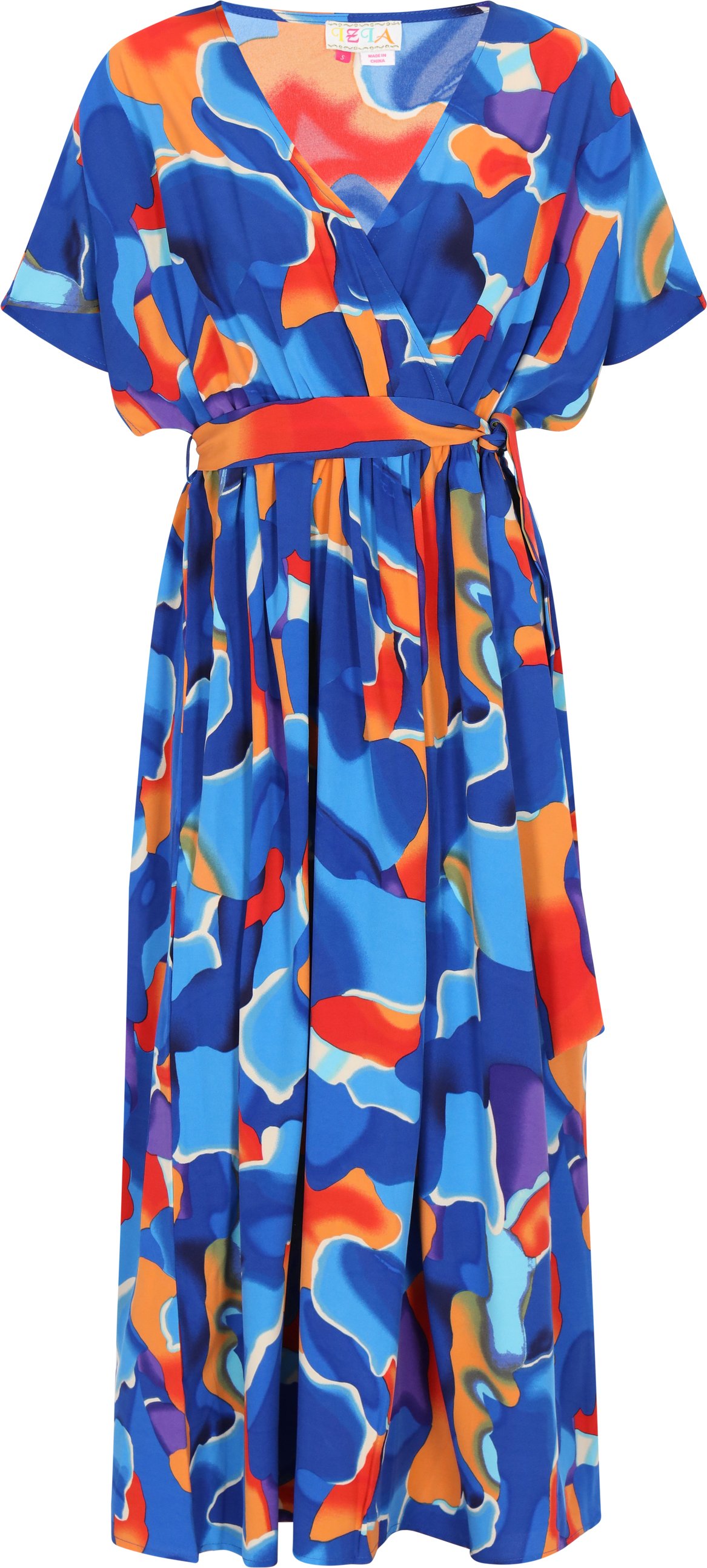 IZIA Kleid Frauen orange mehrfarbig