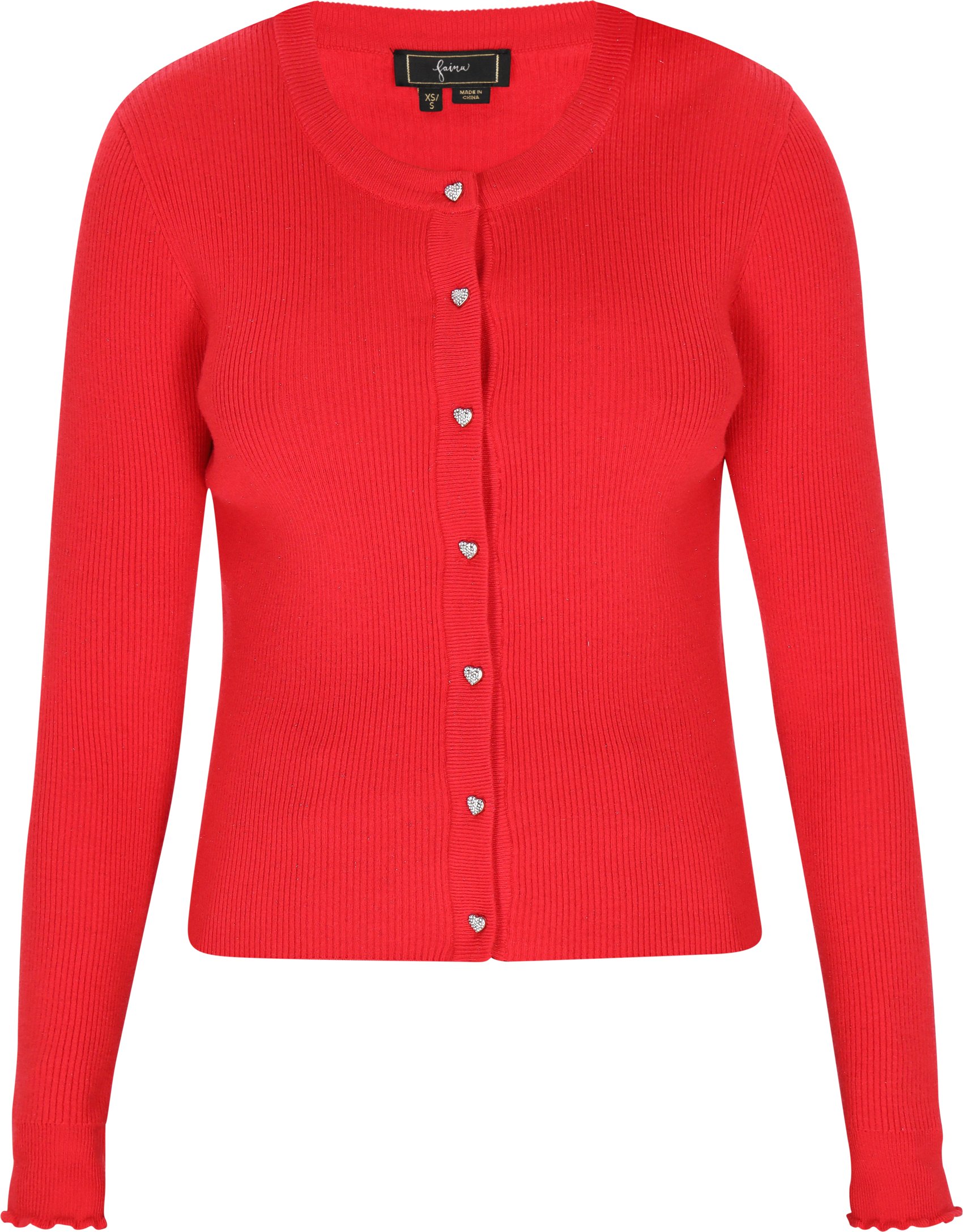 Thumbnail - Faina Strickjacke Frauen Rot