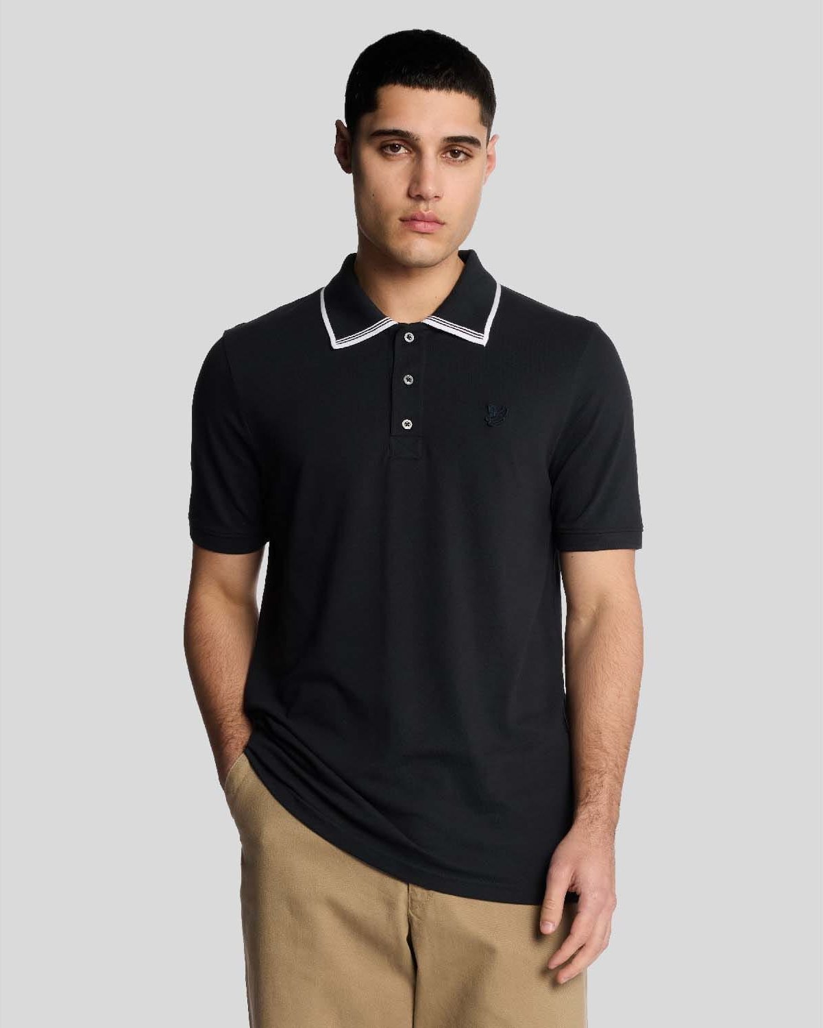 Herren Lyle And Scott Superfein Tipped Polo-Shirt in Blau