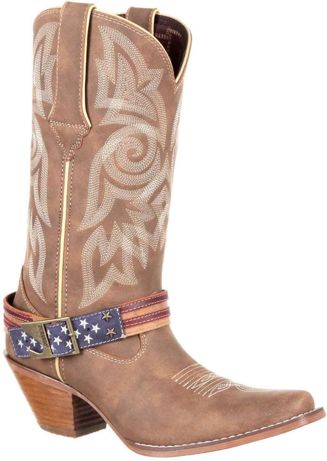 Durango Crush Flag Leder Männer Braun/Khaki Stiefel