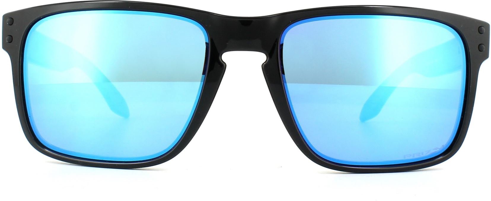 Thumbnail - Oakley Rectangle Mens poliert schwarz Prizm Sapphire Sonnenbrillen