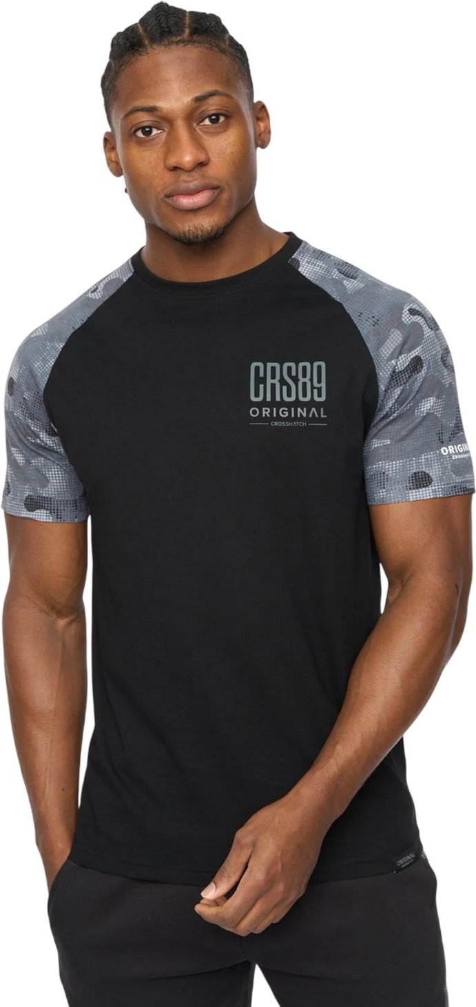 Crosshatch - "Branton" T-Shirt für Herren (Schwarz)