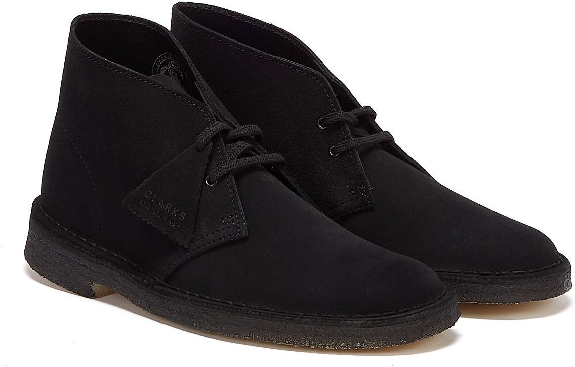Clarks Originals Desert Wildleder Herren Schwarz Stiefel