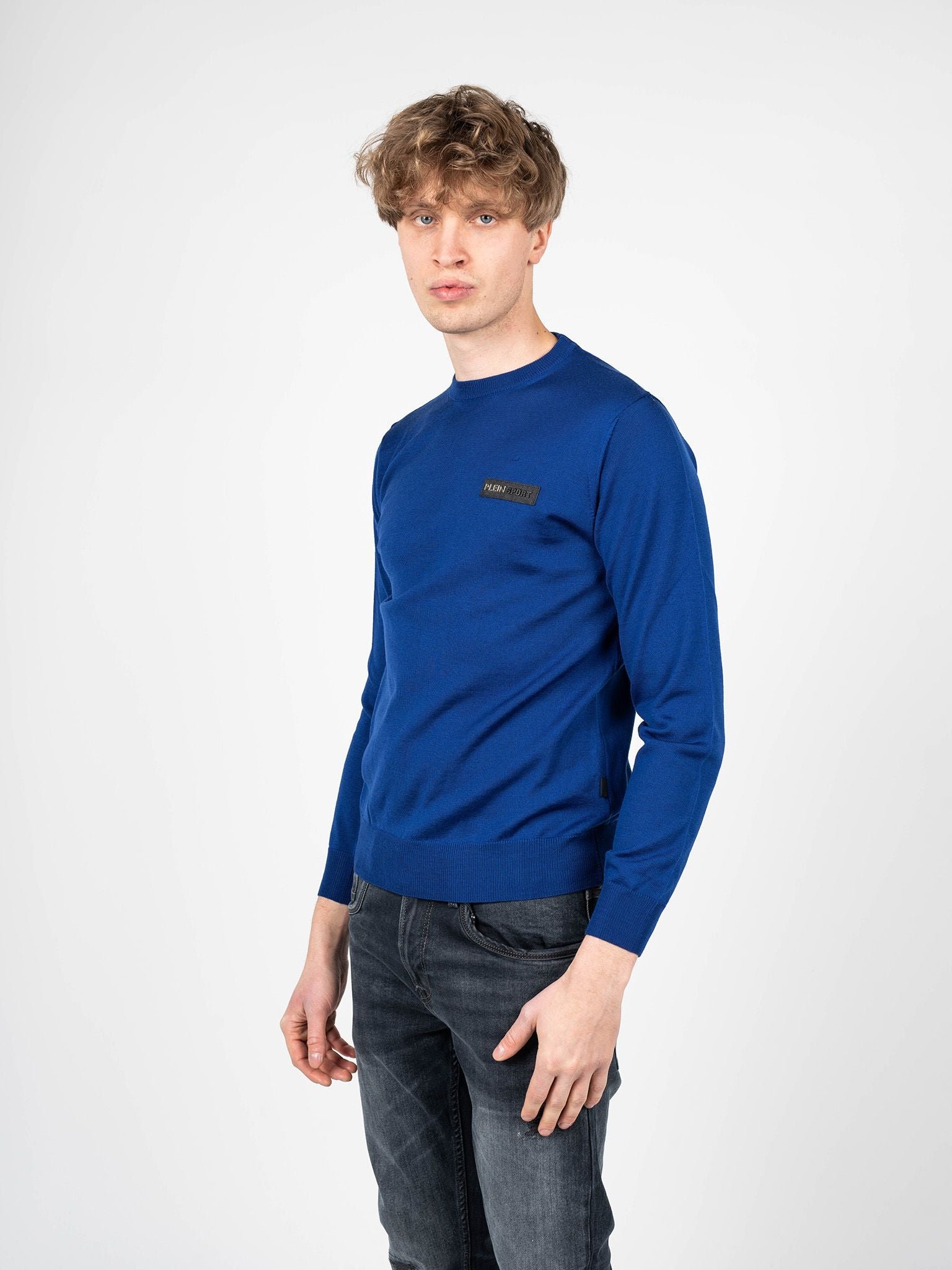 Plein Sport Pullover Merino Herren blau