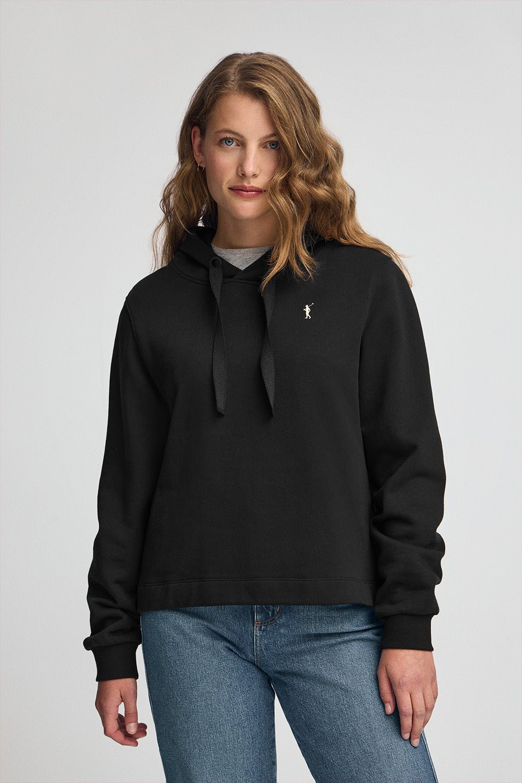 Sweatshirt schwarz mit Kapuze und Rigby Go-Logo