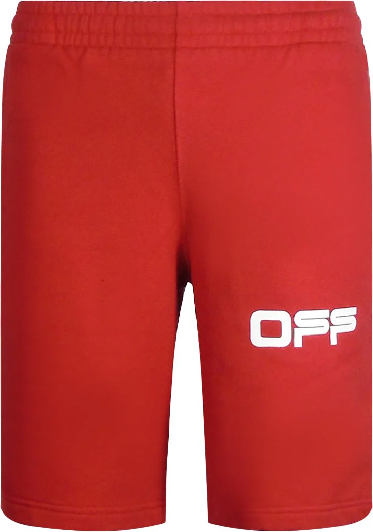 Off-White Herren Tape Sweatshorts (Rot)