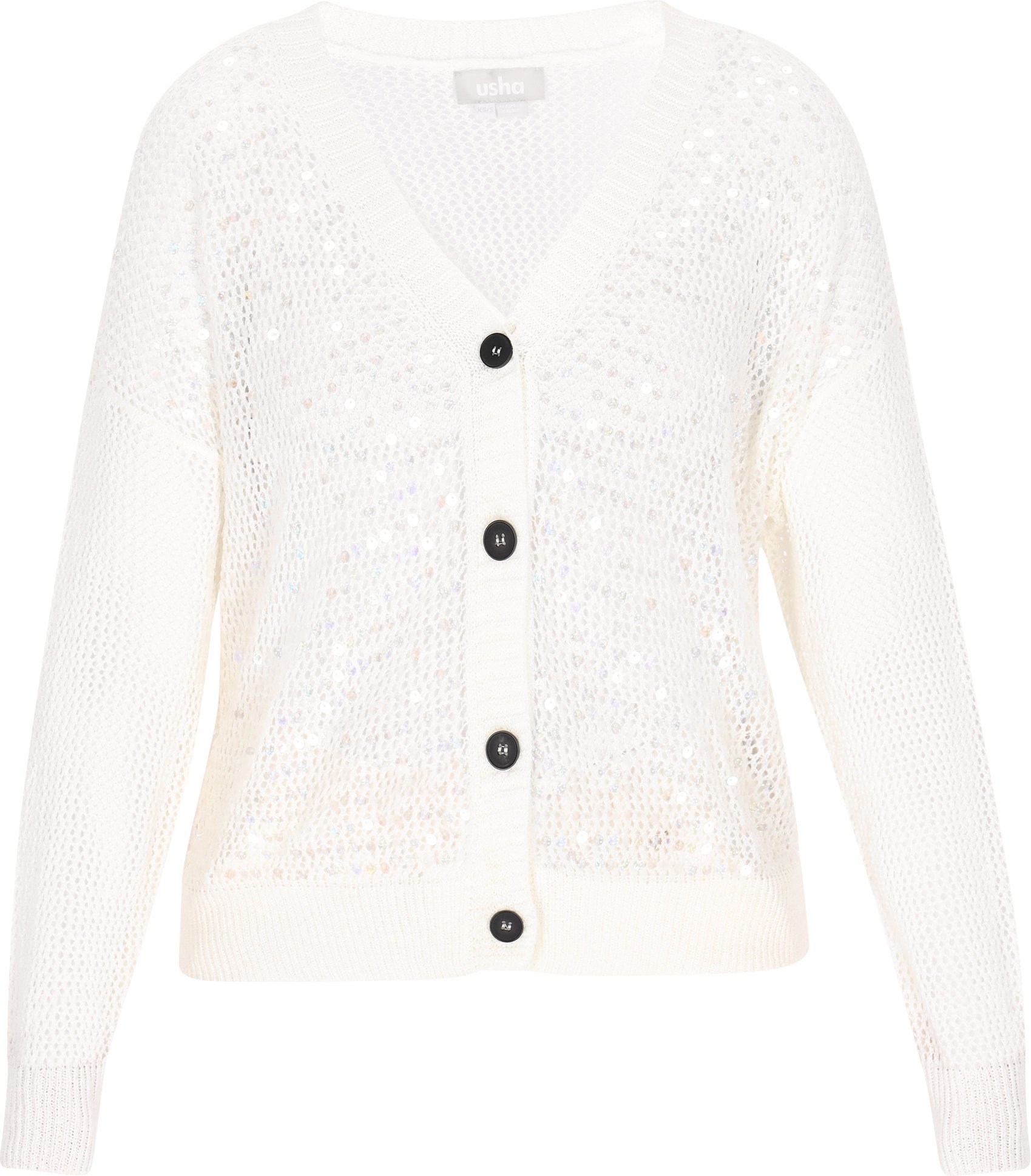 usha Strickjacke Frauen cremefarben