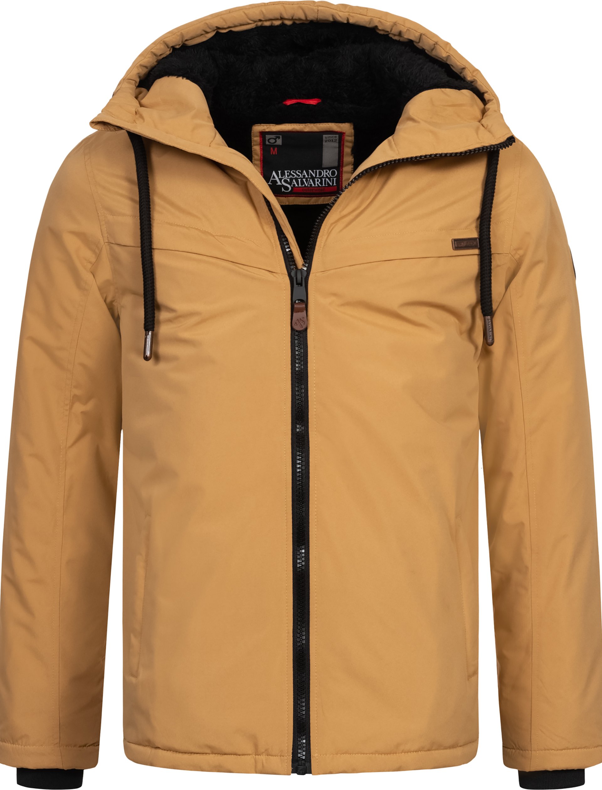 Alessandro Salvarini Herren Winterjacke AS-331 mit Teddyfell & Kapuze
