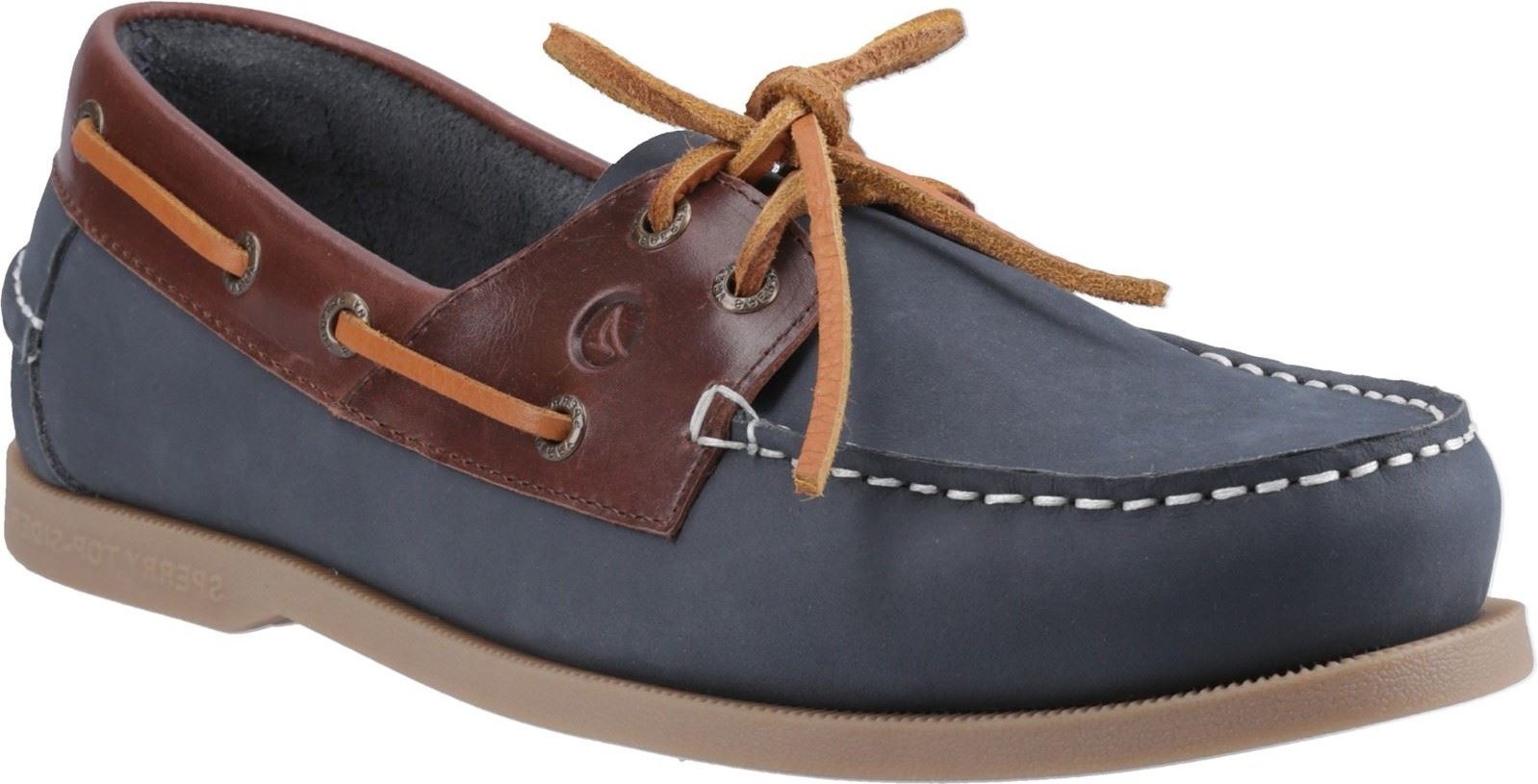 Sperry Tacoma Herren Bootsschuhe Aus Leder In Marineblau/Braun