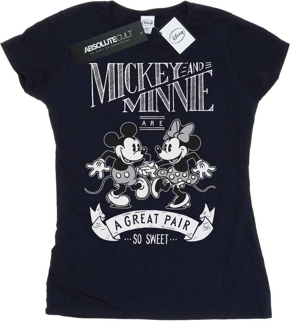 Disney - "Mickey And Minnie Mouse Great Pair" T-Shirt für Damen (Marineblau)