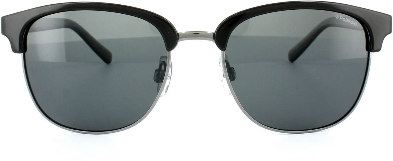 Polaroid Runde Unisex dunkel Ruthenium grau grau polarisierte Sonnenbrille