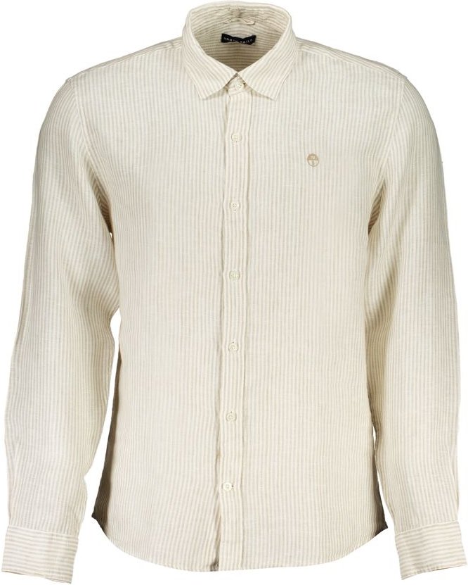 Thumbnail - Gestreiftes Leinenhemd mit langen Ärmeln