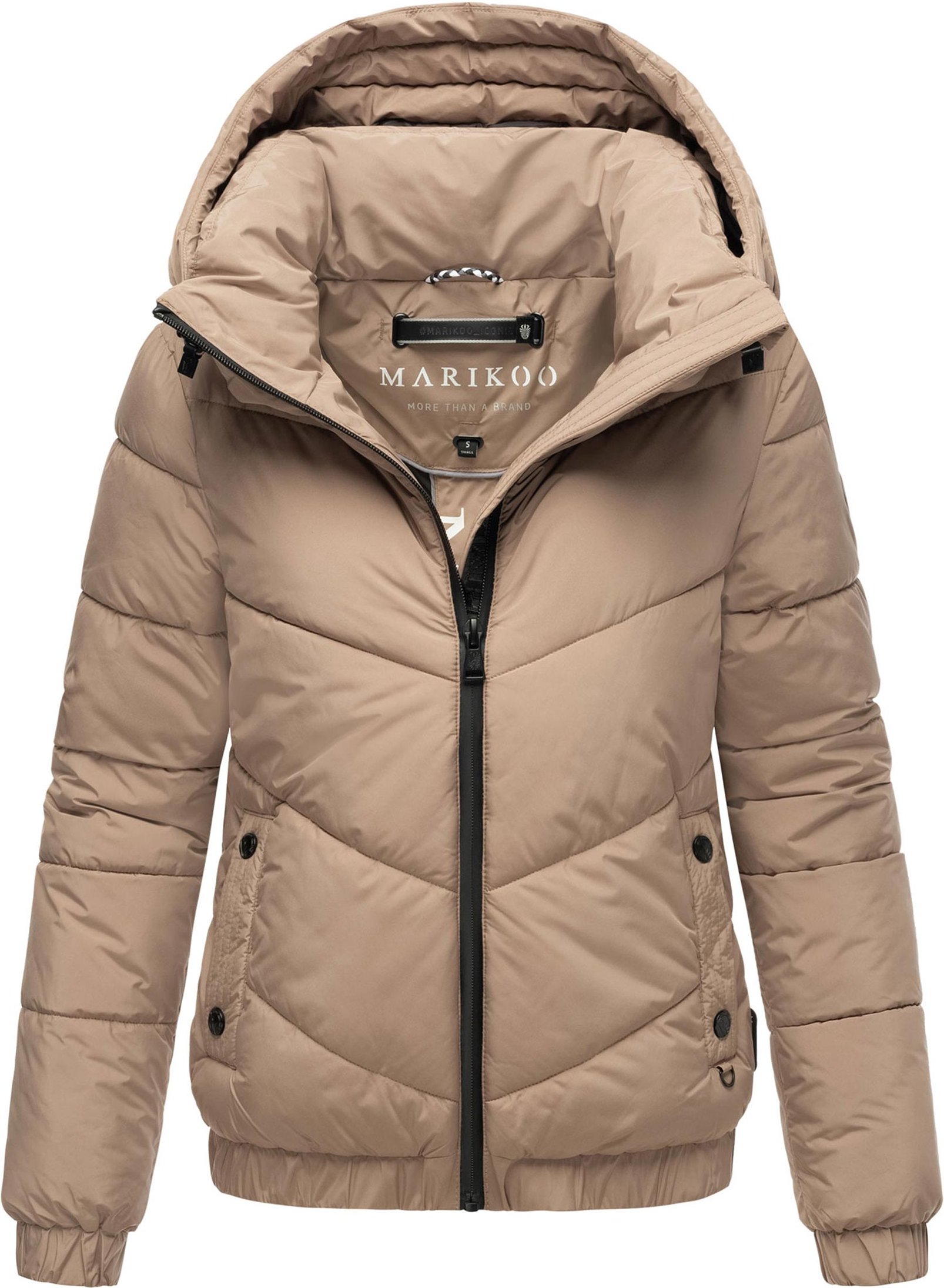 Marikoo Damen Winter Steppjacke mit Kapuze – Nayanaa