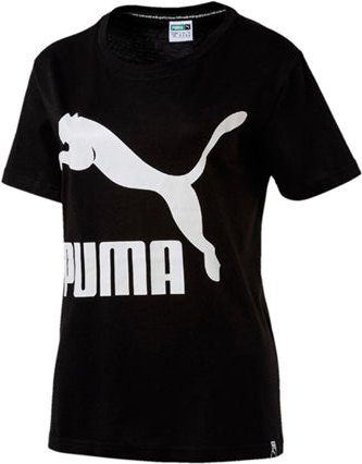 Puma Archive Logo Damen-T-Shirt in Schwarz