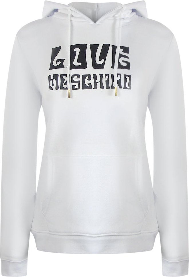 Love Moschino Groovy Logo White Hoodie