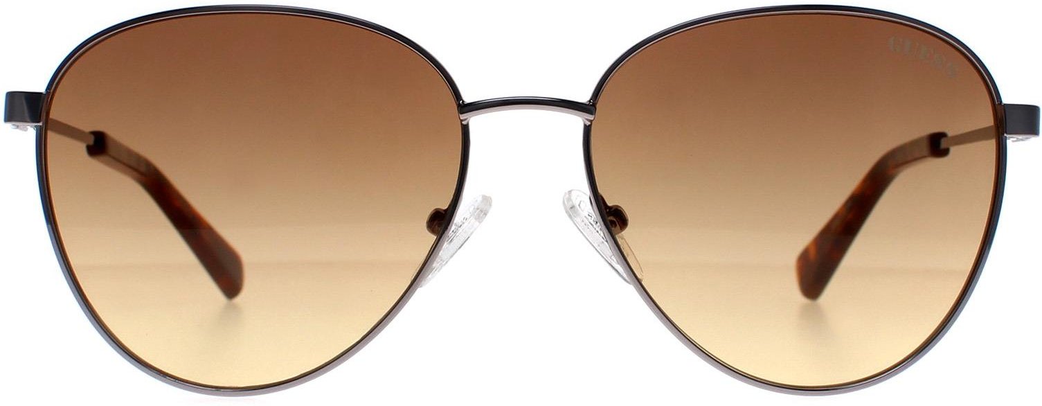 Guess Runde Herren Glänzend Hell Nickeltin Braun Gradient GU8257