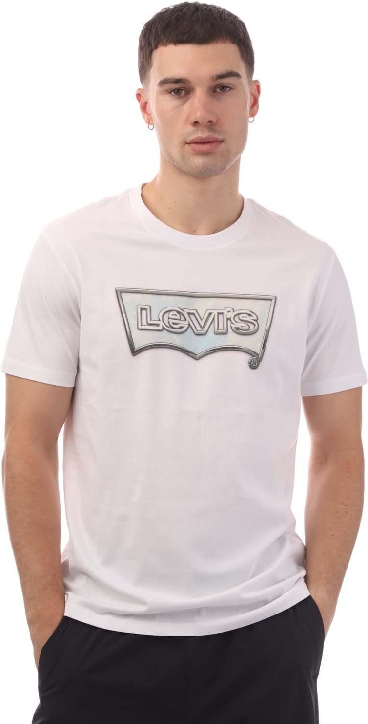 Levis - T-Shirt Rundhalsausschnitt für Herren (Weiß/Grau)