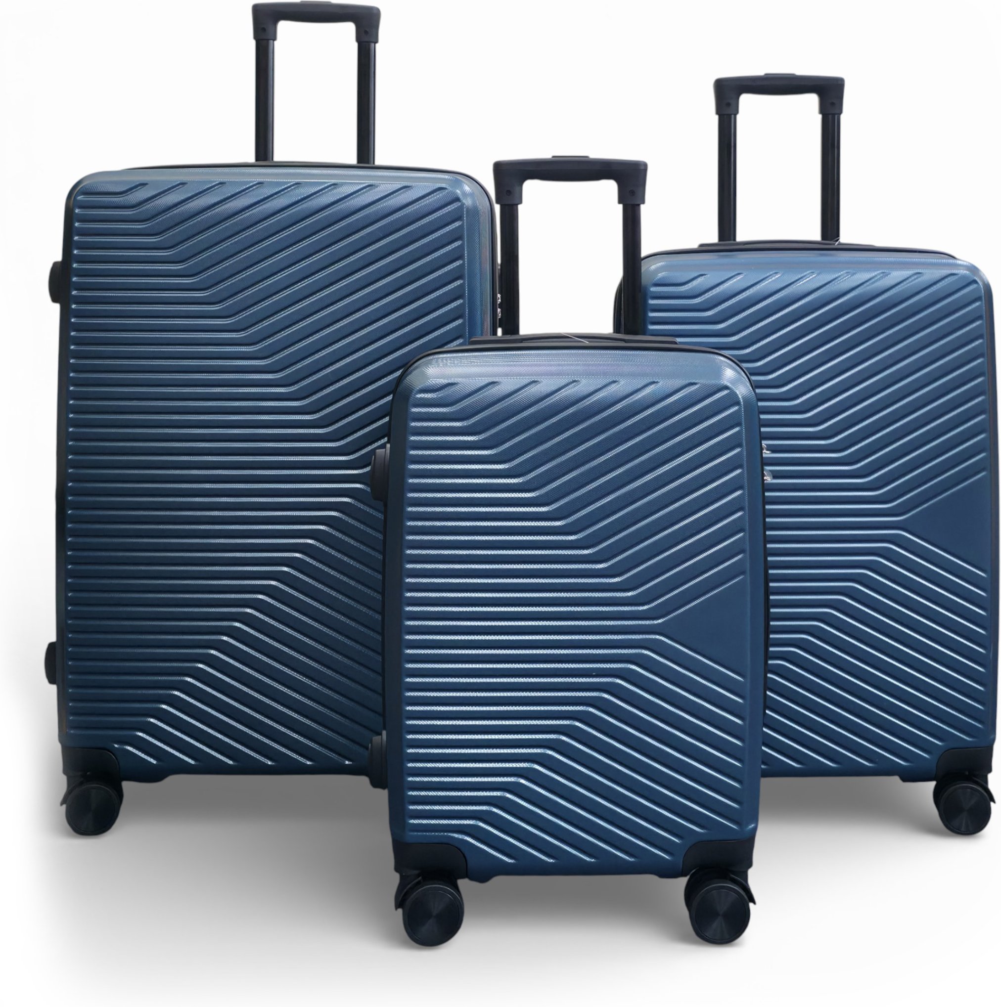 Blauer Hardshell-Koffer Robuster 8-Rad-Kabinenkoffer