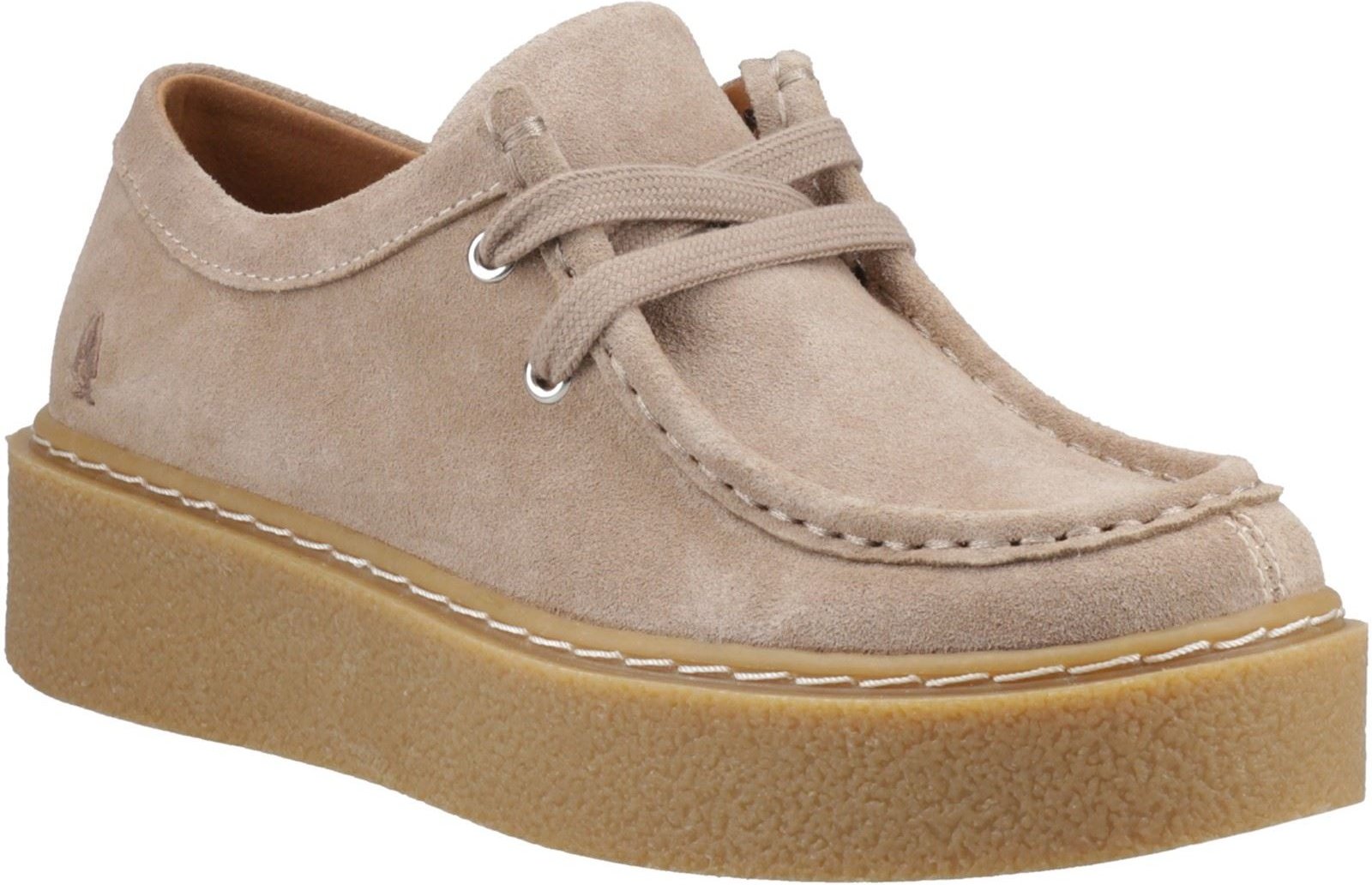 Hush Puppies Bridie Wildleder Damenschuhe Mokassins in Taupe