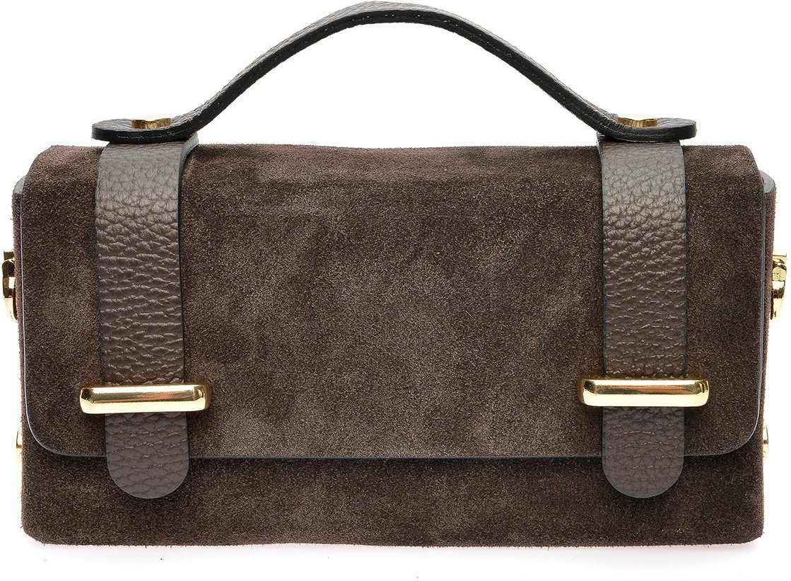 Anna Luchini Kastanienbraune Lederhandtasche