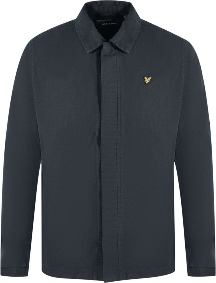 Lyle & Scott Washed Drill Schwarzes Überhemd Jacke