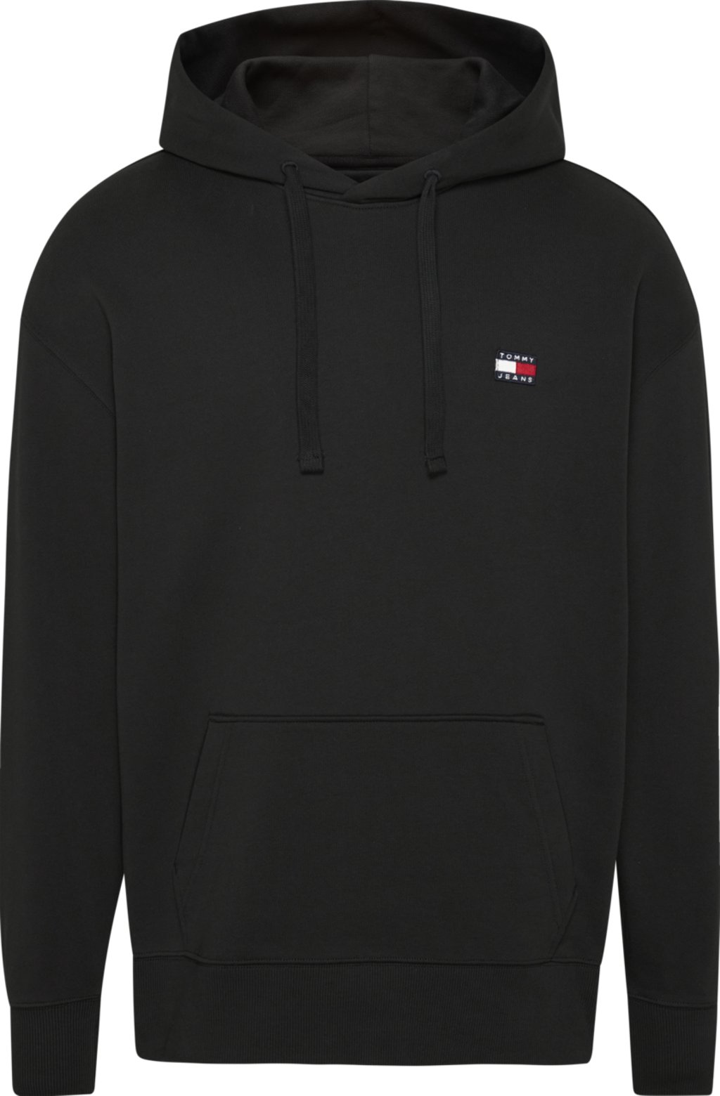 XS Badge Hoodie von Tommy Jeans in der farbe Schwarz und in größe XL.