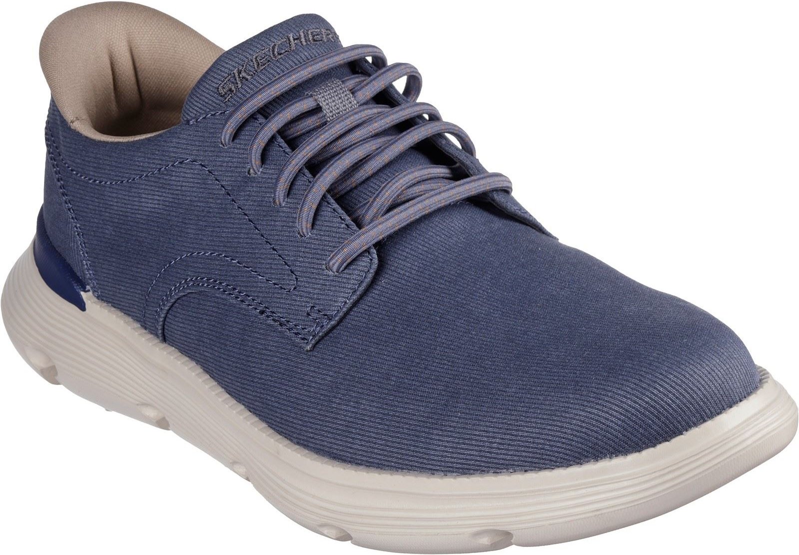 Thumbnail - Skechers Garza Clive Herrenschuhe aus Baumwolle in Blau mit Schnürung