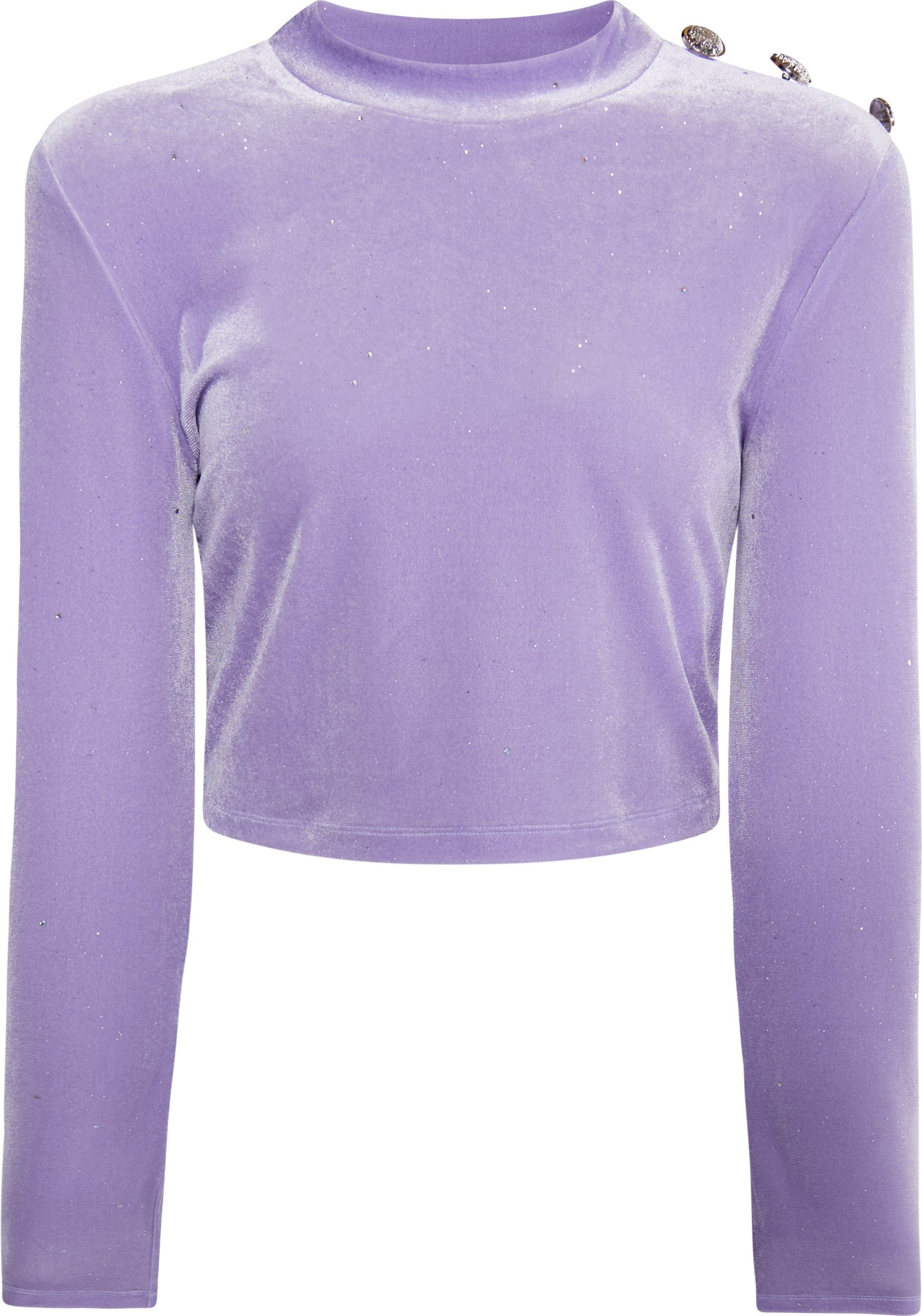Faina Samtshirt mit Glitzer Damen Lavendel