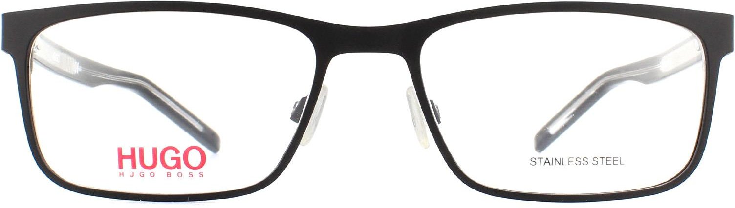 Hugo by Hugo Boss montures de lunettes HG 1005 N7I noir mat et cristal noir