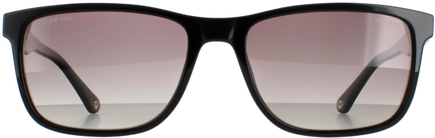 Police Rectangle Mens Shiny Black Smoke Gradient Polarised SPLB40N Arcade2