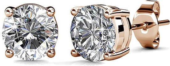 Mary Ohrringe - Rose Gold und Kristall