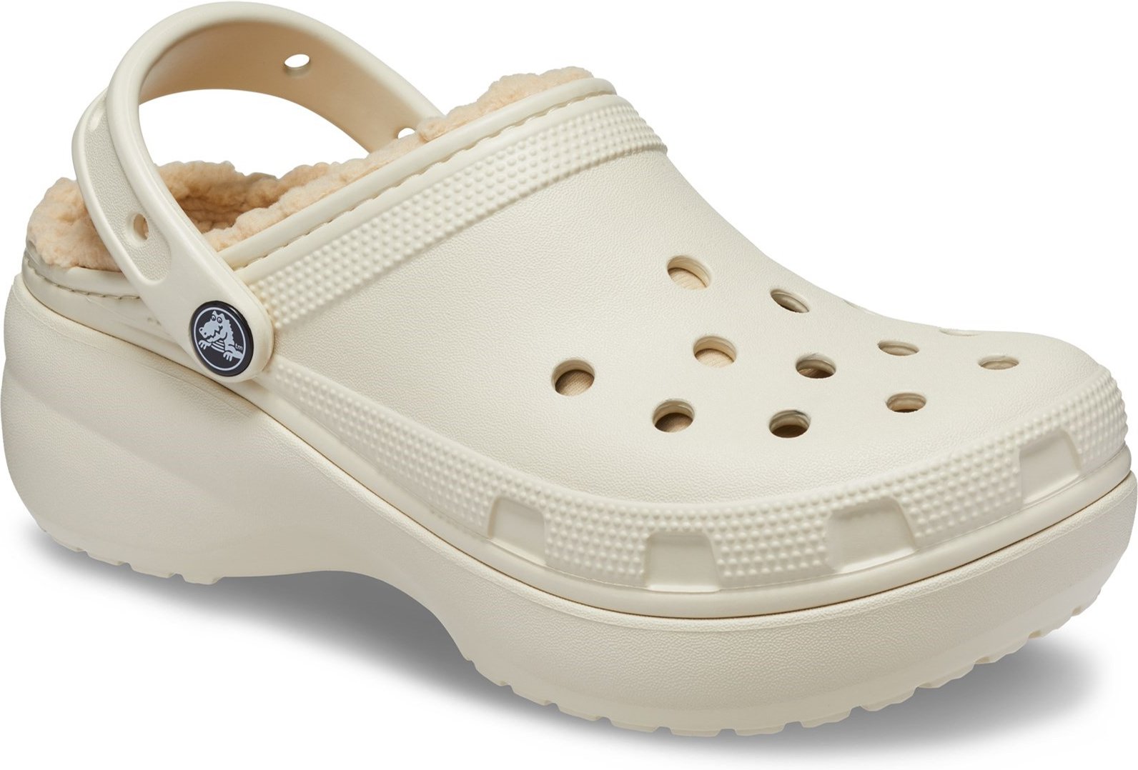 Klassischer gefütterter Clog mit Plateau