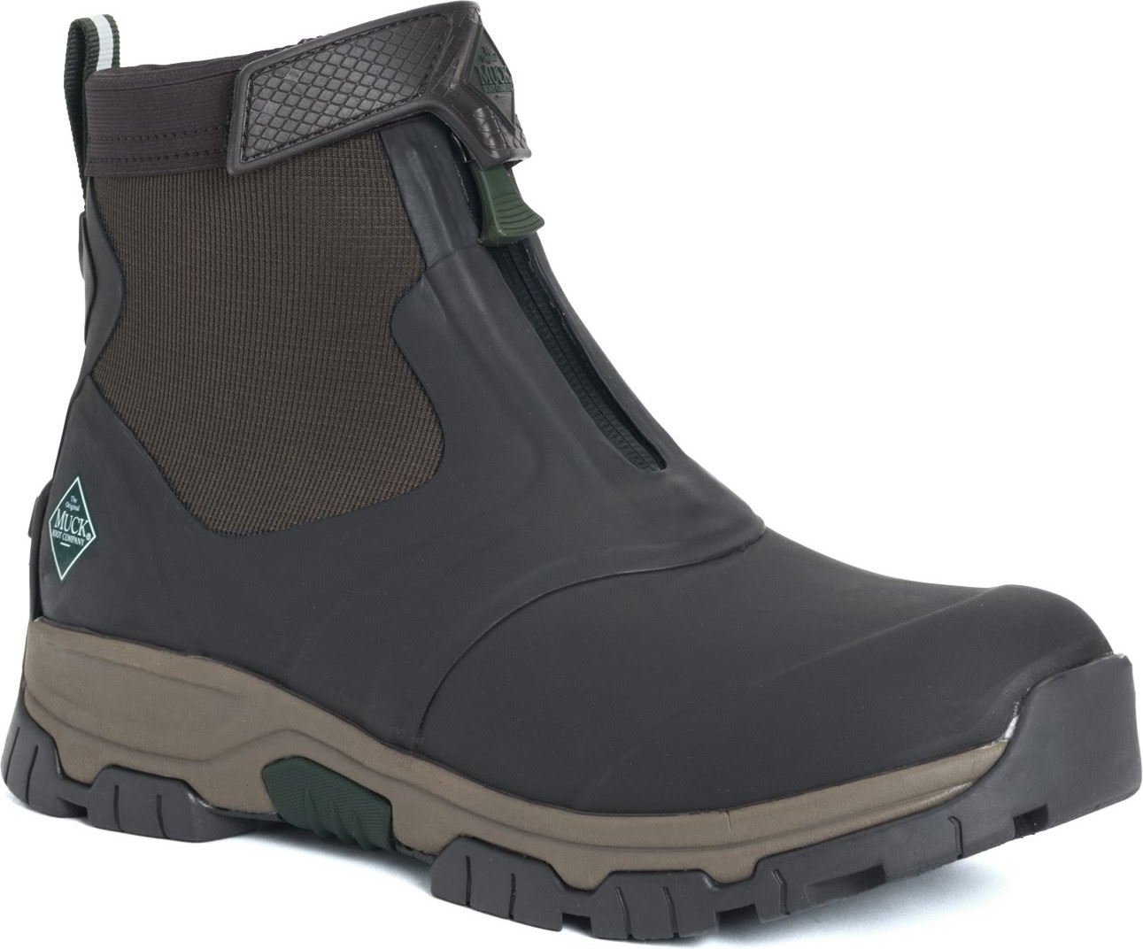 Muck Boots Apex Mid Zip Gummi Dunkelbraun Wellington Stiefel