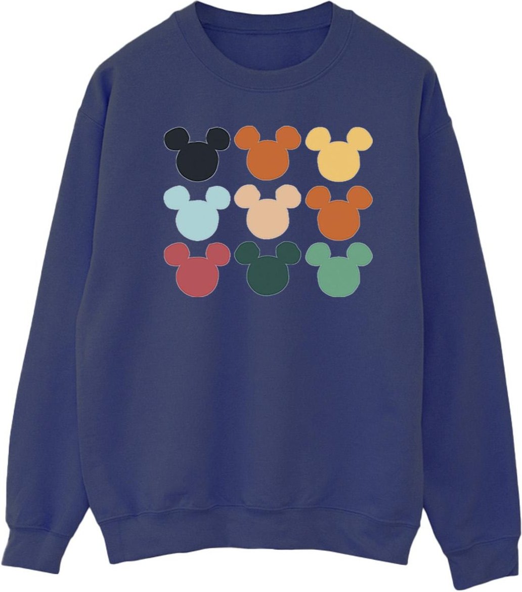 Disney - "Mickey Mouse Heads Square" Sweatshirt für Herren (Marineblau)
