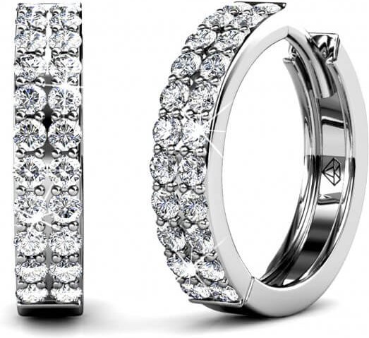 Glamour-Ohrringe - Silber und Kristall