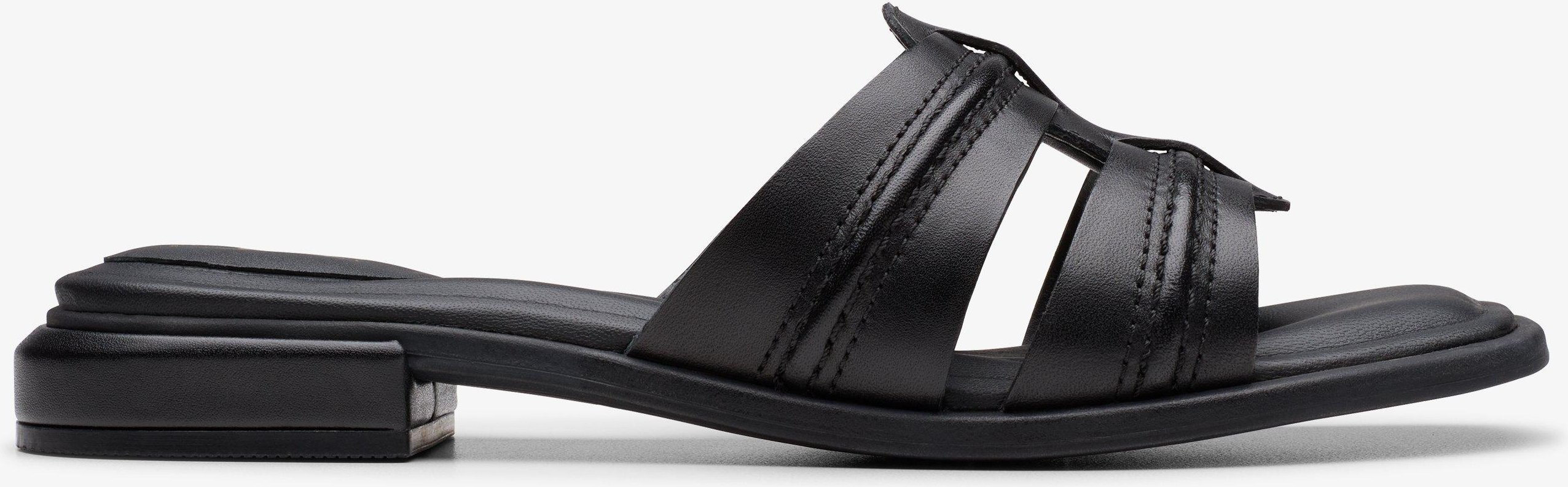 Ariany Mule Schwarz Leder Sandalen